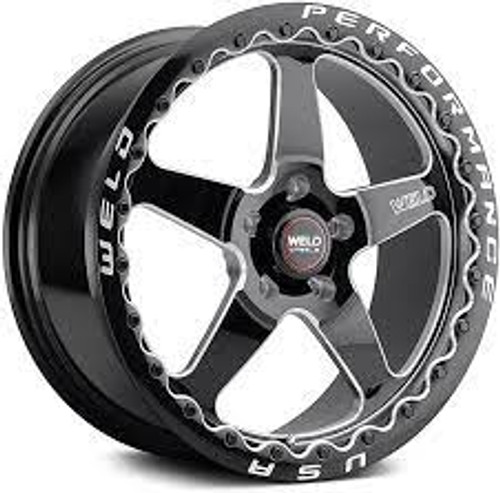 Weld S904 17X10 Ventura Drag Beadlock 5X135 ET10 BS5.9 Gloss Black MIL Dia 87.1 - S90470086P10