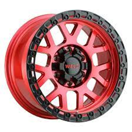 Weld Off-Road W133 17X9 Cinch 6X135 6X139.7 ET-12 BS4.50 Candy Red / Satin Black Ring 106.1 - W13379098450