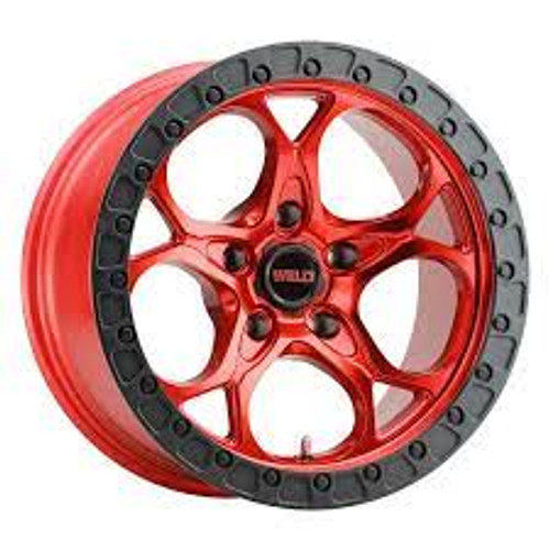 Weld Off-Road W134 17X9 Ledge 5X127 ET-12 BS4.50 Candy Red / Gloss Black Ring 71.5 - W13479075450