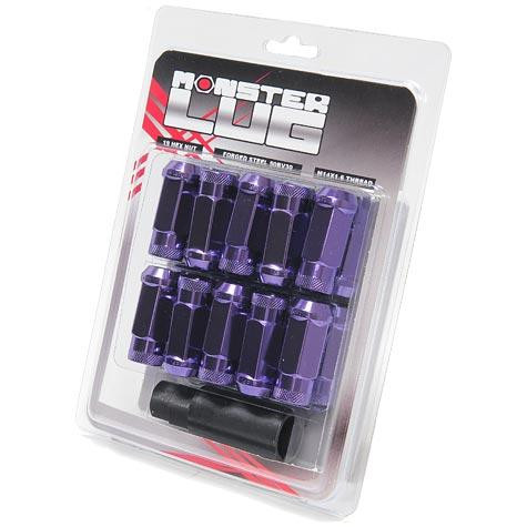 Wheel Mate Monster Locking Lug Nut Set of 4 - Purple 14x1.50 - 33002L Photo - Primary
