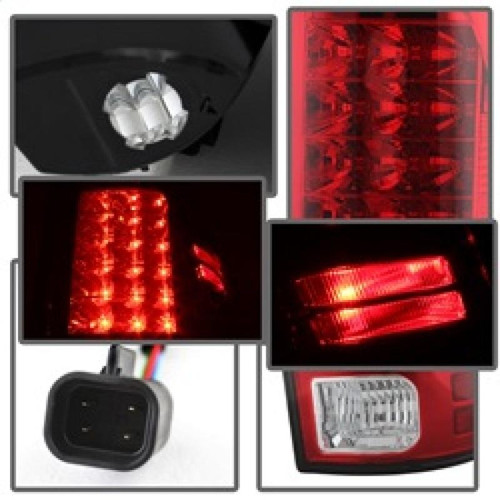 SPYDER Spyder Dodge Ram 1500 13-14 13-14 LED Tail Lights LED Model only - Red Clear ALT-YD-DRAM13-LED-RC - 5077547