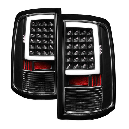 SPYDER xTune 09-18 Dodge Ram 1500 Incandescent Model LED Tail Lights - Blk ALT-ON-DR09-LBLED-BK - 5082206