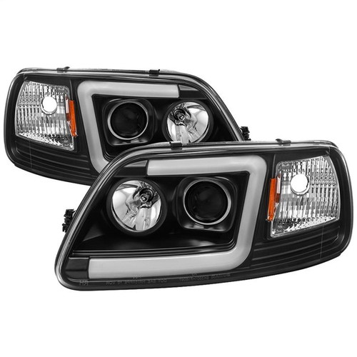 SPYDER Spyder 97-03 Ford F-150 After 6/1997 Light Bar Projector Headlights - Blk PRO-YD-FF15097V2-LB-BK - 5084538