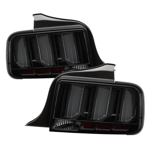 SPYDER Spyder 05-09 Ford Mustang White Light Bar LED Tail Lights - Smoke ALT-YD-FM05V3-LED-SM - 5086709