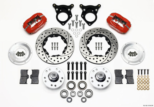 WilWood Wilwood Forged Dynalite Front Kit 11.00in Drilled Red 87-93 Mustang 5 Lug - 140-11018-DR