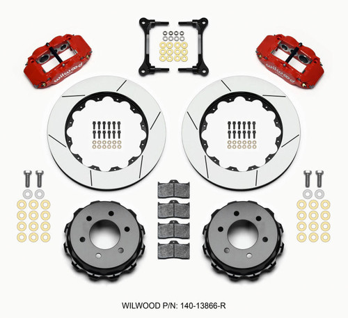 WilWood Wilwood Narrow Superlite 4R RearTruck Kit 14.25in Red 2012-Up Ford F150 6 lug - 140-13866-R