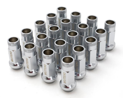 Wheel Mate Wheel Mate 12x1.25 48mm Muteki SR48 Satin Silver Open End Lug Nuts - 32905SS