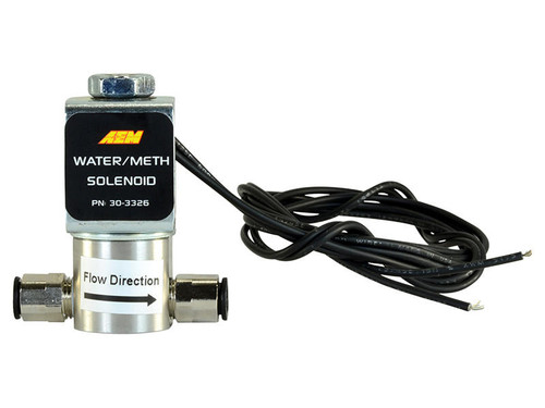  AEM Water/Methanol Injection System - High-Flow Low-Current WMI Solenoid - 200PSI 1/8in-27NPT In/Out - 30-3326 