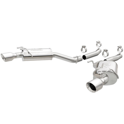 Magnaflow MagnaFlow Axle-Back Stainless Dual Split 4in Polished Tips 10-15 Chevrolet Camaro Convert. 3.6L V6 - 15354 