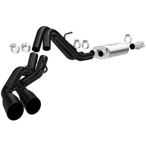 Magnaflow MagnaFlow SYS Cat-Back 10-14 Ford Raptor 6.2L V8 2.5/3in Black Dual Same Side Exit Rear 3.5 Tips - 15366 