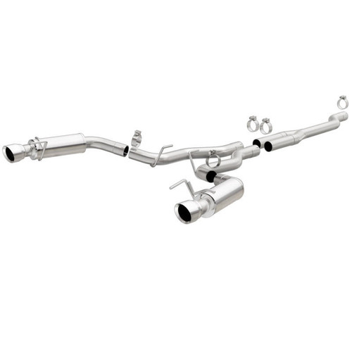 Magnaflow MagnaFlow Cat Back, SS, 2.5in, Competition, Dual Split Polish 4.5in Tips 2015 Ford Mustang Ecoboost - 19191 