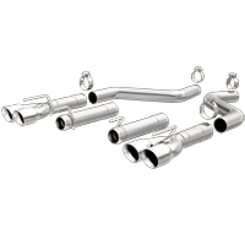 Magnaflow MagnaFlow Axle-Back, SS, 3in, Quad Split Rear 3.5 Tips 2015 Dodge Challenger incl SRT Hellcat - 19206 