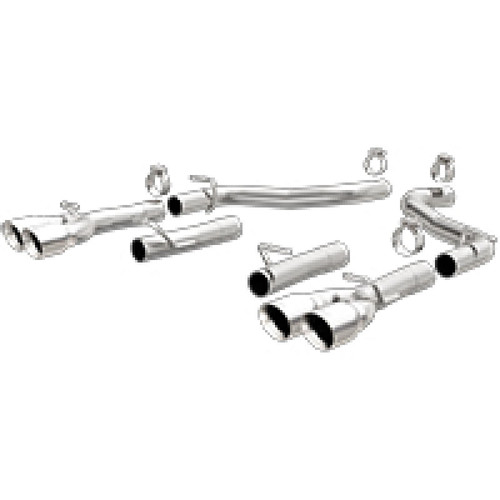 Magnaflow MagnaFlow Axle-Back, SS, 2.5in, Quad Split Rear 3.5in Tip 2015 Dodge Challenger 3.6L V6 - 19218 