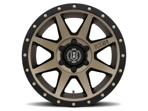 ICON Rebound 17x8.5 6x5.5 25mm Offset 5.75in BS 95.1mm Bore Bronze Wheel - 1817859057BR Photo - Close Up