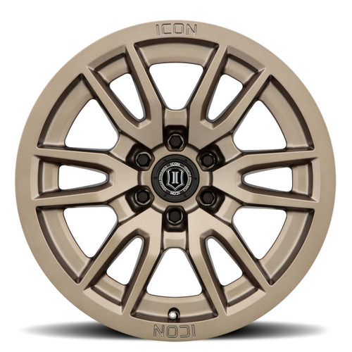 ICON Vector 6 17x8.5 6x5.5 25mm Offset 5.75in BS 95.1mm Bore Bronze Wheel - 2417859057BR Photo - Close Up