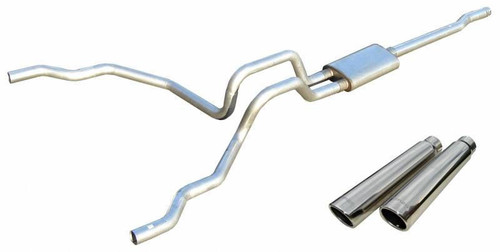 Pypes Performance Exhaust Violator Series Cat Back Exhaust System 98-03 Ford F150 Split Rear Dual Exit 3 in Intermediate And 2.5 in Tail Pipe Violator Muffler/Hardware/3.5 in Polished Tips Incl Pypes Exhaust