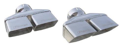 Pypes Performance Exhaust Exhaust Tail Pipe Tip Set 08-14 Challenger 3 in Dual Rectangle Slip Fit Clamp On Hardware Not Incl Polished 304 Stainless Steel Pair Pypes Exhaust