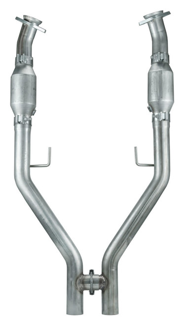 Pypes Performance Exhaust Exhaust H Pipe Catted For Long Tubes 05-10 Mustang 2.5 in H-Pipe Hardware Incl Natural 409 Stainless Steel Pypes Exhaust