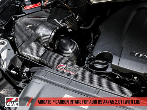 Awe Tuning AWE Tuning Audi B9 A4/A5 2.0T Quattro Carbon Fiber AirGate Intake w/ Lid - 2660-15028