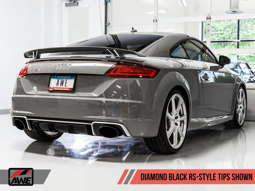 Awe Tuning AWE Tuning 18-19 Audi TT RS 8S/RK3 2.5L Turbo Track Edition Exhaust - Diamond Black RS-Style Tips - 3020-33062