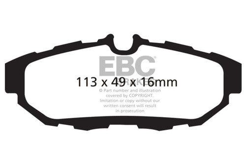 EBC EBC 10-14 Ford Mustang 3.7 Redstuff Rear Brake Pads - DP31870C