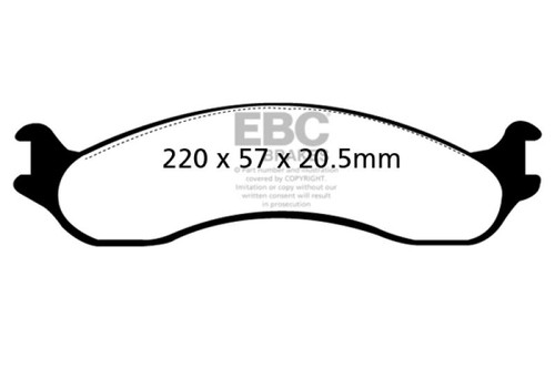EBC EBC 98-03 Dodge B250 B2500 Cargo 2500 Van 3/4 Ton Yellowstuff Front Brake Pads - DP41266R