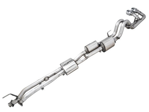 Awe Tuning AWE 16-22 Toyota Tacoma 0FG Catback Exhaust w/ BashGuard - Dual Chrome Silver Tips - 3015-32826