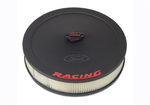 Ford Racing Air Cleaner Kit - Black Crinkle Finish w/ Red Emblem - 302-352 Photo - Unmounted