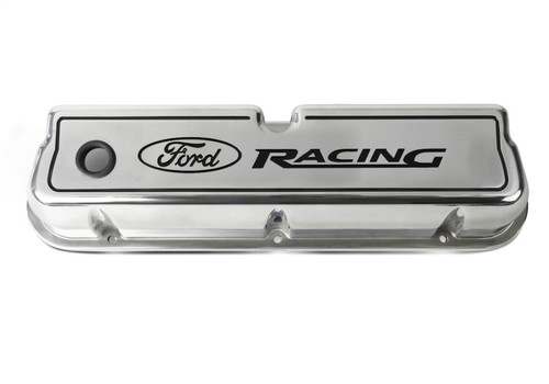 Ford Racing Logo Die-Cast Black Valve Covers Polished - 302-001 Photo - Unmounted