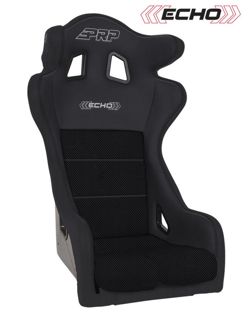 PRP Seats PRP Echo Composite Seat- Black PRP Black Outline/Delta Black- Black Stitching - A38-201