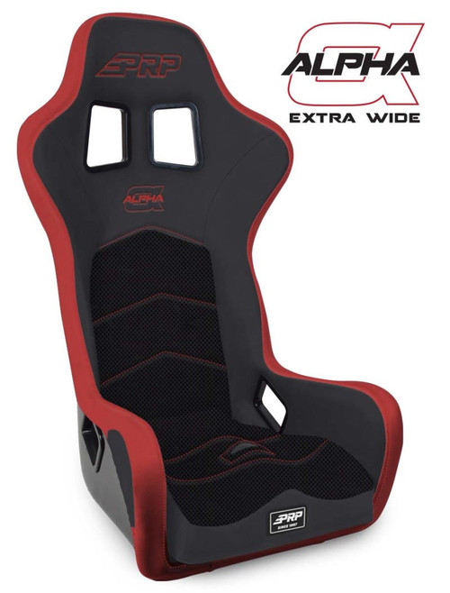 PRP Seats PRP Alpha Composite Seat/Extra Wide- Black/Red - A3902-204
