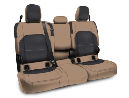 PRP Seats PRP 2020 Jeep Gladiator JT Rear Bench Cover with Leather Interior - Black/Tan - B056-04