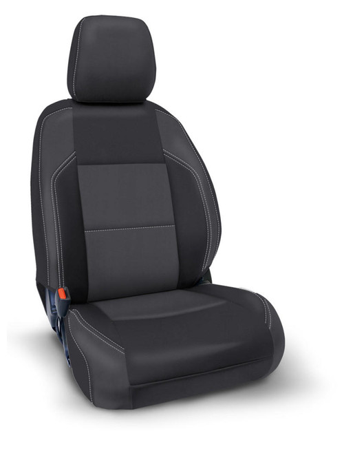 PRP Seats PRP 2016 Toyota Tacoma Front Seat Covers with Electric Seat Adjusters Pair - Black/Grey - B057-03