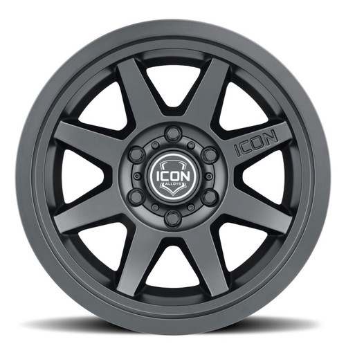 ICON Rebound 17x8.5 5x5 -6mm Offset 4.5in BS 71.5mm Bore Satin Black Wheel - 1917857345SB Photo - Close Up