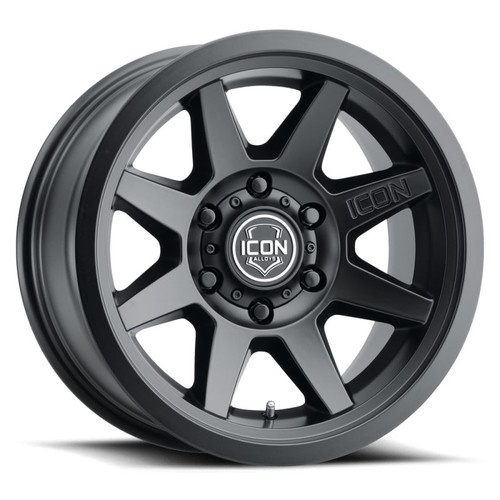 ICON Rebound 17x8.5 6x5.5 0mm Offset 4.75in BS 106.1mm Bore Satin Black Wheel - 1917858347SB Photo - Primary