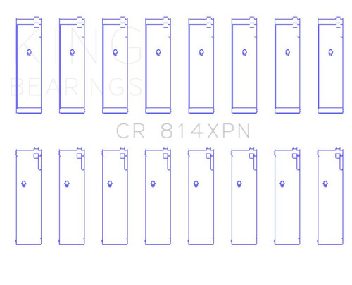 King Engine Bearings King Ford 351ci 5.8L 16V size 010 Connecting Rod Bearing Set - CR814XPN010