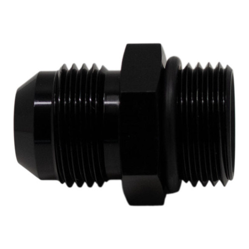 DeatschWerks 10AN ORB Male to 10 AN Male Flare Adapter Incl O-Ring - Anodized Matte Black - 6-02-0403-B
