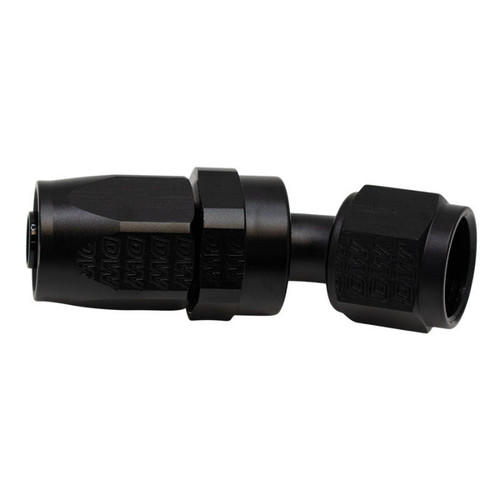 DeatschWerks 8 AN Female Flare Swivel 30-Degree Hose End CPE - Anodized Matte Black - 6-02-0821-B