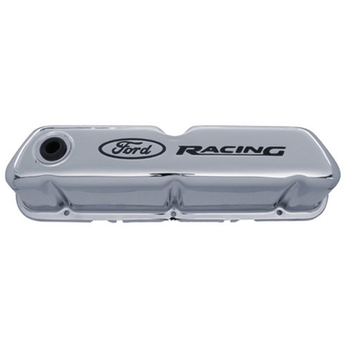 Ford Racing Logo Stamped Steel Valve Covers - Chrome - 302-071 Photo - Primary