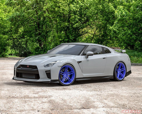 Vivid Racing VR Forged D10 Wheel Package Nissan GT-R 20x10 & 20x12 Dark Blue - VRF-D10-GTR-DBL 