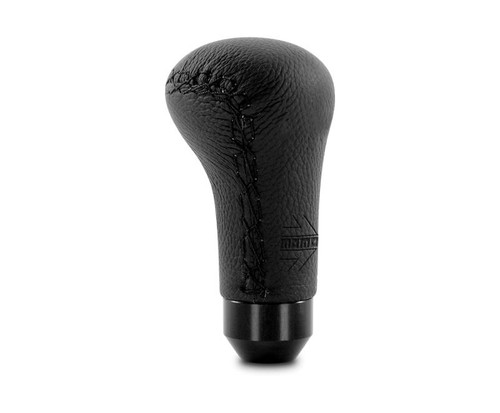 MOMO Momo Anatomico Shift Knob - Black Leather, Black Stitching - ALBK1 