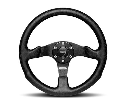MOMO Momo Competition Steering Wheel 350 mm - Black AirLeather/Black Spokes - COM35BK0B 