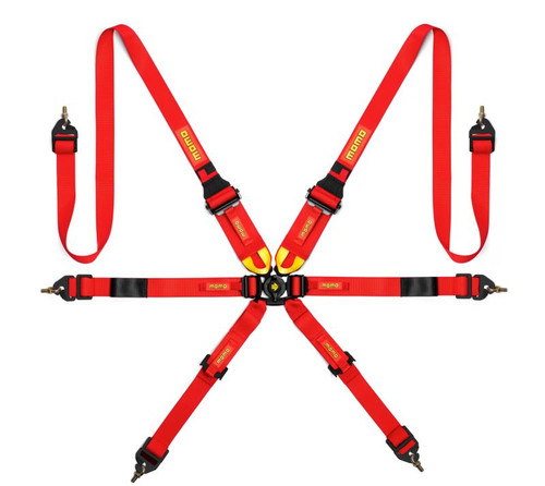 MOMO Momo Int. Camlock 6pt Clip In Restraint-Red - MO1255120001 