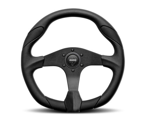 MOMO Momo Quark Steering Wheel 350 mm - Black Poly/Black Spokes - QRK35BK0B 