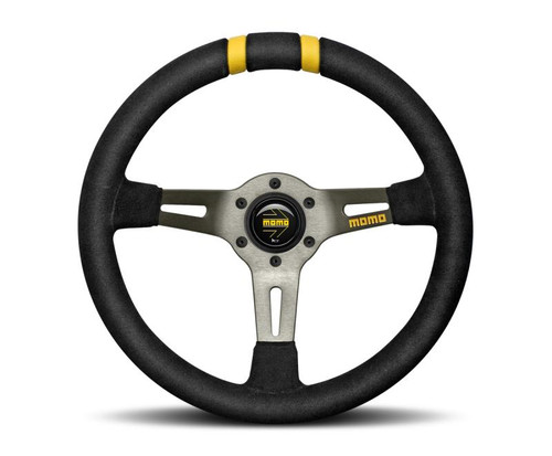 MOMO Momo MODDRIFT Steering Wheel 330 mm -  Black Suede/Anth Spokes/2 Stripes - R1907/33S 