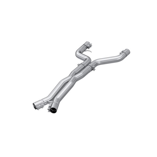  MBRP 21-23 BMW M4 G82 / M3 G80 3.0L T304 Stainless Steel 3in Resonator Bypass X-Pipe - S4501304 