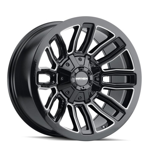  Mayhem 8108 Decoy 20x10 / 8x165.1 BP / -19mm Offset / 130.8mm Hub Black w/ Milled Spokes Wheel - 8108-2176BM 
