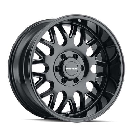  Mayhem 8110 Tripwire 20x9 / 5x139.7 BP / 0mm Offset / 110mm Hub Black w/ Milled Spokes Wheel - 8110-2997BM 