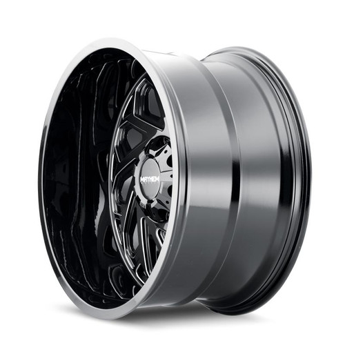  Mayhem 8112 Essex 22x12 / 6x135 BP / -51mm Offset / 106mm Hub Black w/ Milled Spokes Wheel - 8112-22237BM 