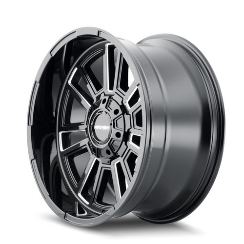  Mayhem 8115 Apollo 20x9 / 8x165.1 BP / 18mm Offset / 125.2mm Hub Black w/ Milled Spokes Wheel - 8115-2981BM18 